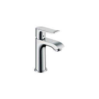 Einlochmischer hansgrohe Metris 100, Auslauf fest Ausladung 89 mm, Höhe 93 mm Ablaufventil