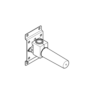 Wandwinkel Dornbracht 1/2" 1 Abgang 1/2" Befestigungssatz, für Wandausläufe und Wandbögen