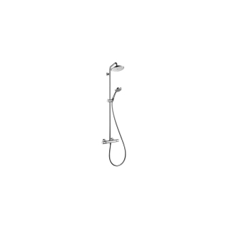 Showerpipe hansgrohe Croma 220 Höhe 121,3 cm, Duschenmischer Thermostat 1/2", mit Ab- und<b...