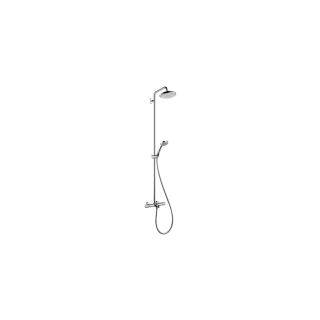 Showerpipe hansgrohe Croma 220 Höhe 140,6 cm, Ausladung 34 cm Bademischer, Thermostat 1/2"<...