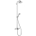 Showerpipe hansgrohe Croma 220 Höhe 140,6 cm, Ausladung 34 cm Bademischer, Thermostat 1/2"<...