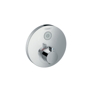 Duschsystem Hansgrohe ShowerSelect S, Thermostat ½" Ø 15 cm, 1 Abgang Bedienung mit Druc...