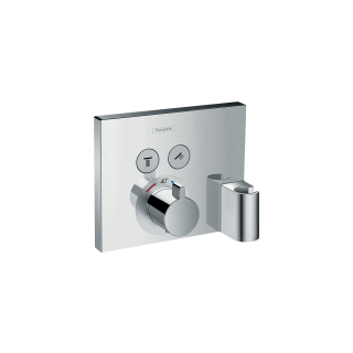 Duschsystem Hansgrohe ShowerSelect, Thermostat ½" 18,8 x 16,7 cm, 2 Abgänge Bedienung mi...