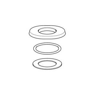 Unterlagsplatte Spültisch oval, Loch D. 34 mm zu Spültischmischer KWC (Z.503.938)