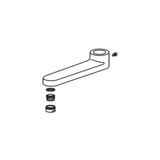 Schwenkauslauf A 225 mm zu Wandmischer KWC Domo.5 (Z.536.687.000)