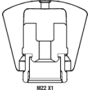 Griff Isotherm M 22 x 1 verschraubbar, blau Similor...