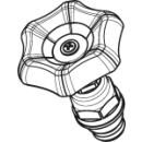 Oberteil mit Handrad, 3/8" zu Doppelventil Siduo...