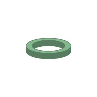 Flachdichtung Tesnit Dicke 2 mm, für Verschraub- ungen, 14 x 10 mm, 3/8" 10 Stück