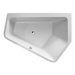 Eckbadewanne Duravit Paiova 5 Ecke rechts, Einbauversion 190 x 140 / 64,5 cm