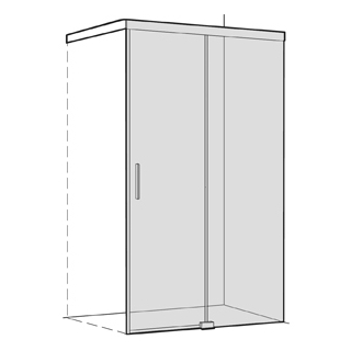 Gleittüre Koralle S606 Plus 2-teilig Festelement rechts Höhe 200 cm