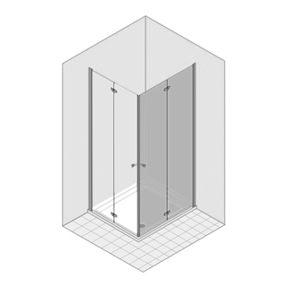 Falt-Pendeltüre Multi-S 4000 78,5-80,5 cm. Bd. rechts