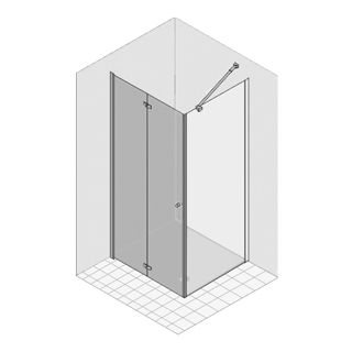 Falt-Pendeltüre Multi-S 4000 79-81 cm, Bd. links