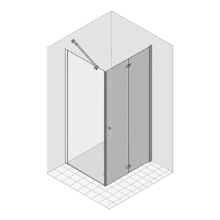 Falt-Pendeltüre Multi-S 4000 79-81 cm, Bd. rechts