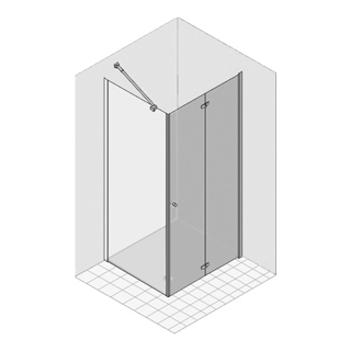 Falt-Pendeltüre Multi-S 4000 89-91 cm, Bd. rechts