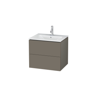 Waschtischmöbel L-Cube B: 62 cm, H: 55 cm, T: 48,1 cm 2 Schubladen Tip-on zu 2141 819/820