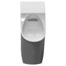 Urinal Schmidlin Ecopur 200 S Sifon, Benutzer- und Wartungssp&uuml;lung mit Sch&uuml;rze, Stahl