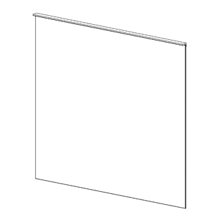 Lichtspiegel Framo Linea 80 cm, ohne Dim., ohne Steckd. Höhe 72,5 cm Tiefe 1,9 cm