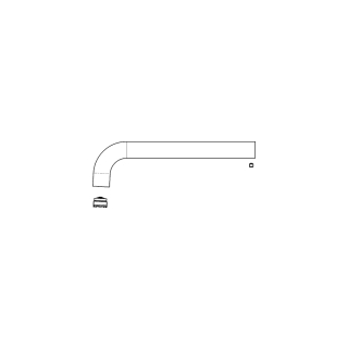 Wandauslauf Twin komplett zu Wandmischer ab 01.2016 Ausladung 175 mm (7.34107.100.000)