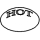Porzellanplättchen "Hot" für Griffe zu Batterien Madison, weiss (09 26 01 011 90)