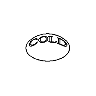 Porzellanplättchen "Cold" für Griffe zu Batterien Madison, weiss (09 26 01 010 90)