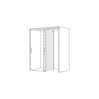 Seitenwand Koralle S606 Plus - Raumhoch, 20-100, Wandpr. AP