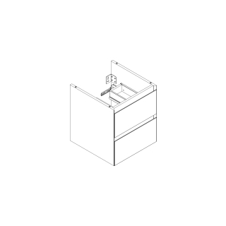 Waschtischmöbel Alterna zero plus, Breite 47,9 cm Höhe 52,5 cm Tiefe 48,9 cm