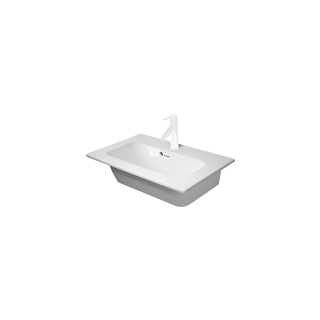 Möbelwaschtisch Duravit me by Starck Compact, 63 x 40 cm Armaturenloch mit Überlauf