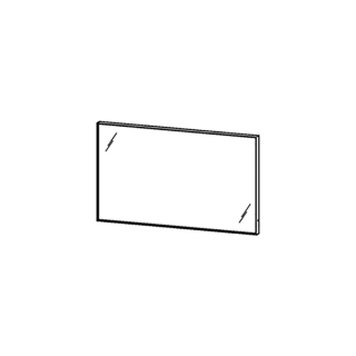 Lichtspiegel Duravit L-Cube Breite 130 cm, Höhe 70 cm Beleuchtung LED Rahmen weiss