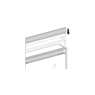 Lichtblende LED oben, zu Spiegelschrank O-line 50 cm 47,0 x 5,6 x 1,8 cm (681.967)