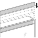 Lichtblende LED oben, zu Spiegelschrank O-line 100 cm...