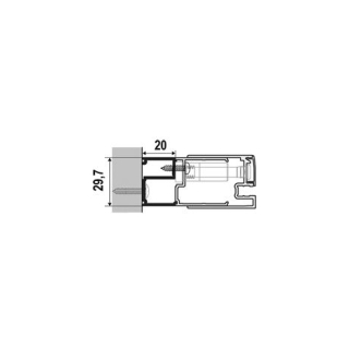 Verbreiterungsprofil costa20 mm, Höhe 2000 mmzu 1541 441 - 448471 - 478 (DS-PR3)