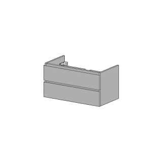 Waschtischmöbel Alterna pro SBreite 101 cm, Höhe 49 cmTiefe 44 cm2 Schubladen