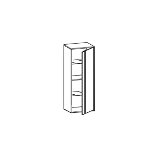 Seitenschrank KethoBreite 50 cm, Höhe 132 cmTiefe 36 cm, 1 TüreBand rechts, 2 Glasfac...