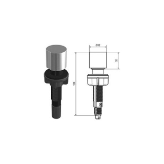 Drehknopf, passend zu Ø 18 / 22 mm, für Stösselventil Niederbauweise (133.0301.720) 
