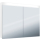 Spiegelschrank Keller Puro120 x 76.5 x 12.52 DoppelspiegeltürenLED Beleuchtung 21 W