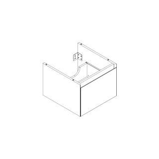 Waschtischmöbel Alterna zeroplus, Breite 46,9cm, Höhe 35cmTiefe 48,2 cm1 Schublade