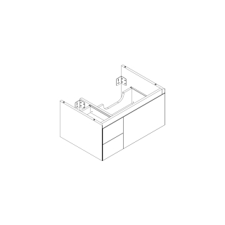Waschtischmöbel Alterna zeroplus, Breite 71,9cm, Höhe 35cmTiefe 48,2 cm3 Schubladen