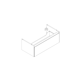 Waschtischmöbel Alterna zeroplus, Breite 96,9cm, Höhe 35cmTiefe 48,2 cm1 Schublade