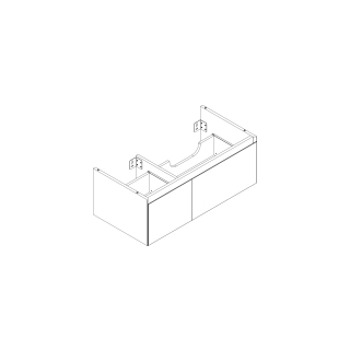 Waschtischmöbel Alterna zeroplus, Breite 96,9cm, Höhe 35cmTiefe 48,2 cm2 Schubladen