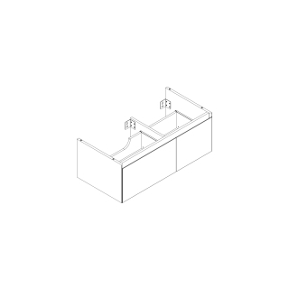 Waschtischmöbel Alterna zeroplus, Breite 96,9cm, Höhe 35cmTiefe 48,2 cm2 Schubladen