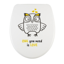 diaqua® WC-Sitz Nice Slow Down Owl 40.5 - 46 X 37.5 CM