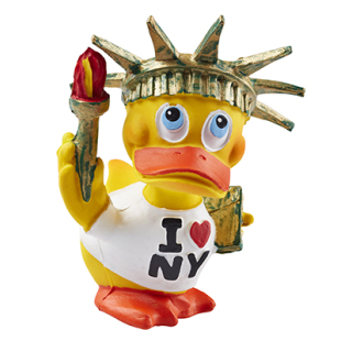 LANCO Badeente Miss Liberty gelb 8 X 8 X 9 CM