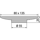 Seifenschale weiss frosted Ø 55 / 80 X 135 MM 35 MM