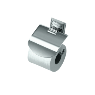 CHIC96 WC-Papierhalter mit Deckel verchromt 13.5 X 13 X 14 CM