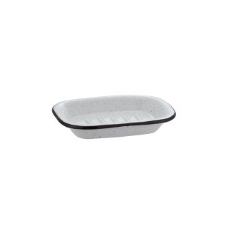 diaqua® Seifenschale Emaille weiss 13.5 X 2.2 X 9.6 CM