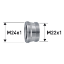 Reduktion Messing verchromt M24X1 X M22X1 14 MM