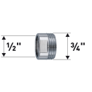 Reduktion Messing verchromt 1/2 X 3/4