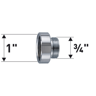 Reduktion Messing blank 3/4 X 1