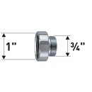 Reduktion Messing blank 3/4 X 1