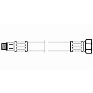 NEOFLEX® CRG Panzerschlauch DN8 mit VS AG kurz x IG M10X1 X 3/8 30 CM